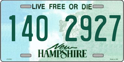 NH license plate 1402927