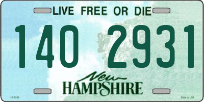 NH license plate 1402931