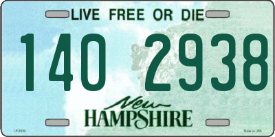 NH license plate 1402938
