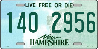 NH license plate 1402956