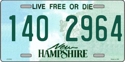 NH license plate 1402964