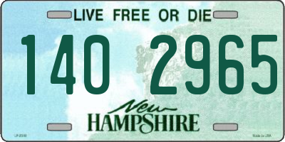 NH license plate 1402965