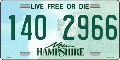 NH license plate 1402966