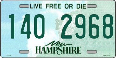 NH license plate 1402968