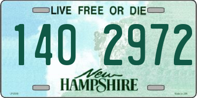 NH license plate 1402972