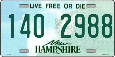 NH license plate 1402988