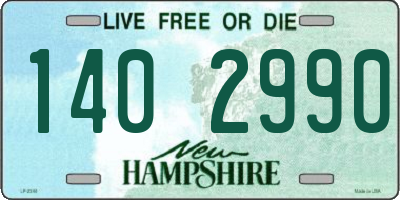 NH license plate 1402990