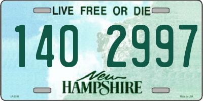 NH license plate 1402997
