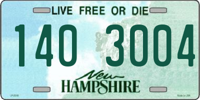 NH license plate 1403004