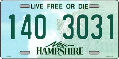 NH license plate 1403031