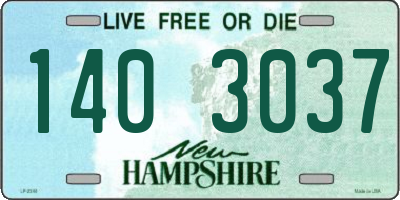 NH license plate 1403037