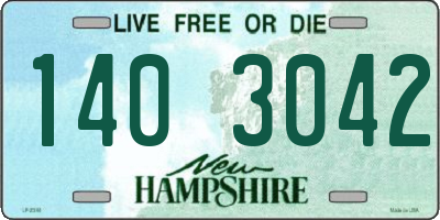 NH license plate 1403042