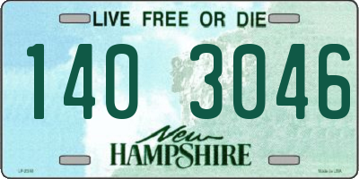 NH license plate 1403046