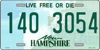 NH license plate 1403054