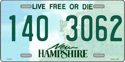 NH license plate 1403062