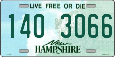 NH license plate 1403066