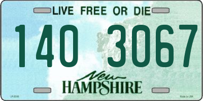 NH license plate 1403067