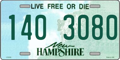 NH license plate 1403080