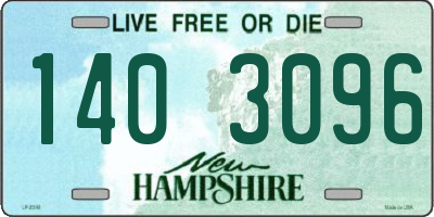 NH license plate 1403096