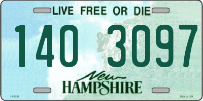NH license plate 1403097
