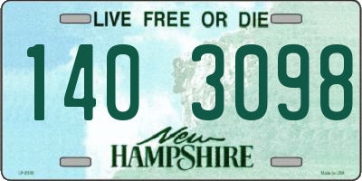 NH license plate 1403098