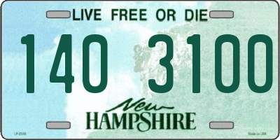 NH license plate 1403100