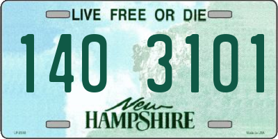 NH license plate 1403101
