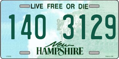 NH license plate 1403129