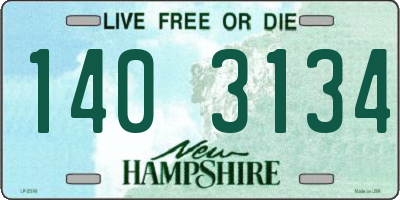 NH license plate 1403134