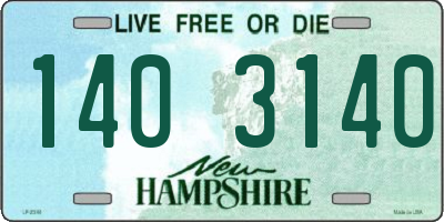 NH license plate 1403140