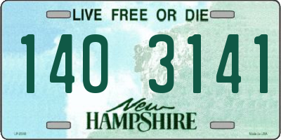 NH license plate 1403141