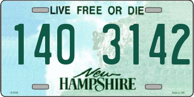 NH license plate 1403142