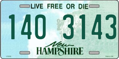 NH license plate 1403143