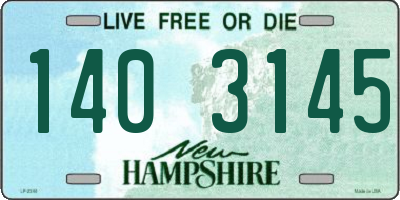 NH license plate 1403145