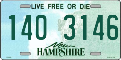 NH license plate 1403146