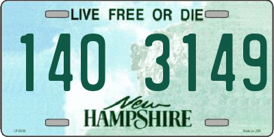 NH license plate 1403149