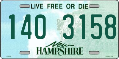 NH license plate 1403158