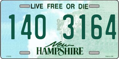 NH license plate 1403164