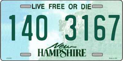 NH license plate 1403167