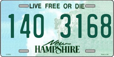 NH license plate 1403168