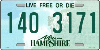 NH license plate 1403171