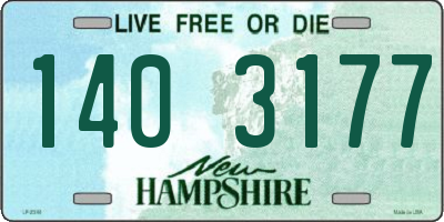 NH license plate 1403177