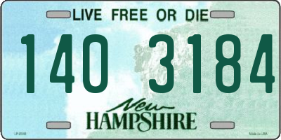 NH license plate 1403184