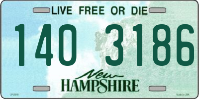 NH license plate 1403186