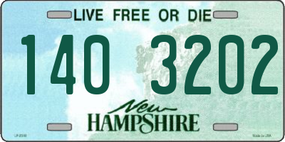 NH license plate 1403202