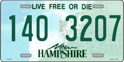 NH license plate 1403207