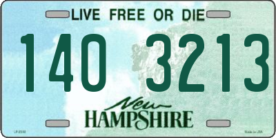 NH license plate 1403213