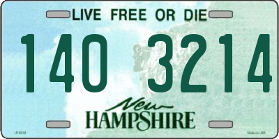 NH license plate 1403214