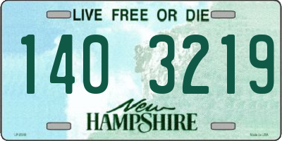 NH license plate 1403219