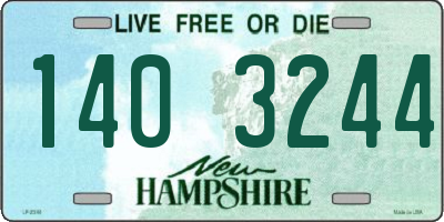 NH license plate 1403244
